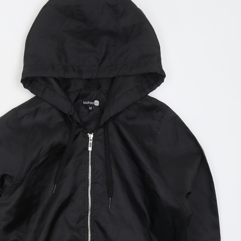 Boohoo MAN Mens Black   Jacket  Size M  Zip