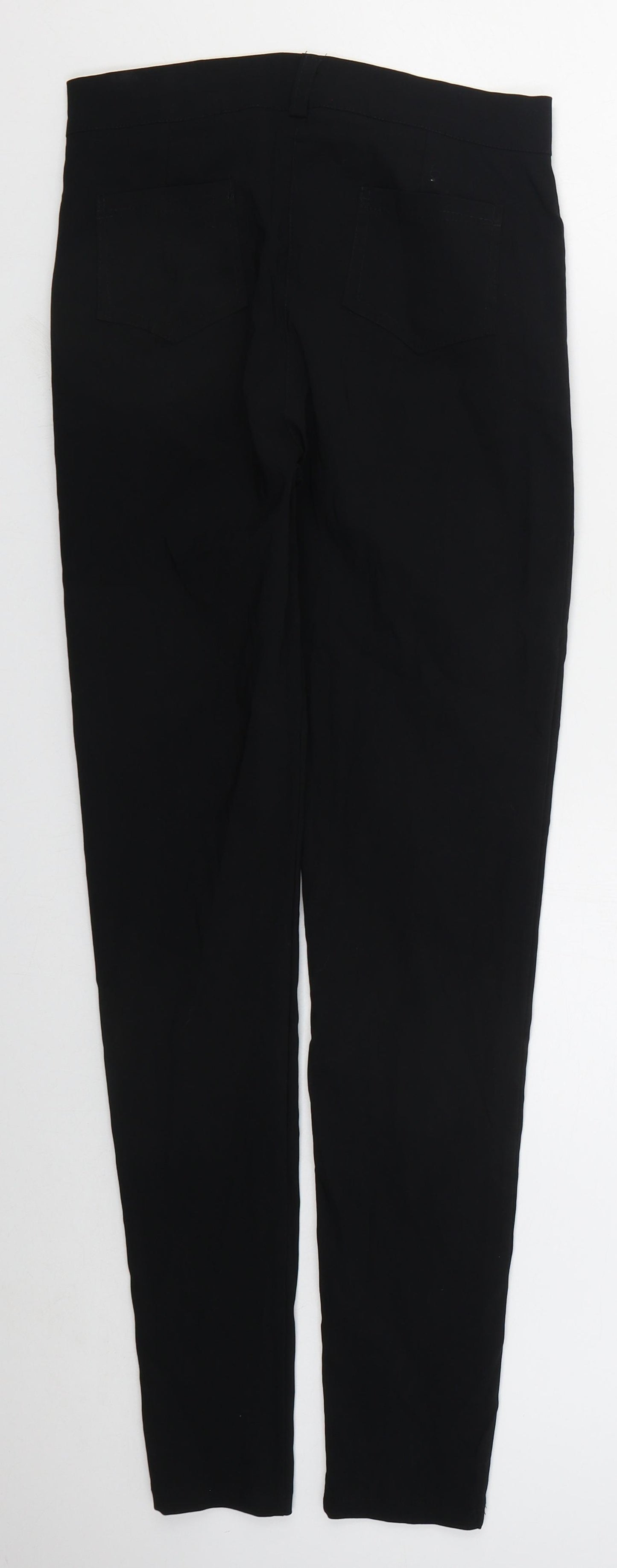 ROMWE Womens Black  Polyester Trousers  Size 8 L30 in Regular Button