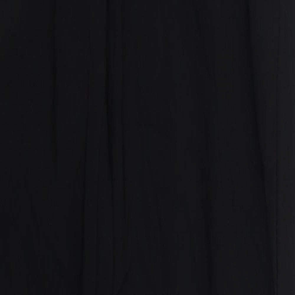 ROMWE Womens Black  Polyester Trousers  Size 8 L30 in Regular Button
