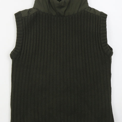 Marks and Spencer Womens Green   Gilet Coat Size S  Zip
