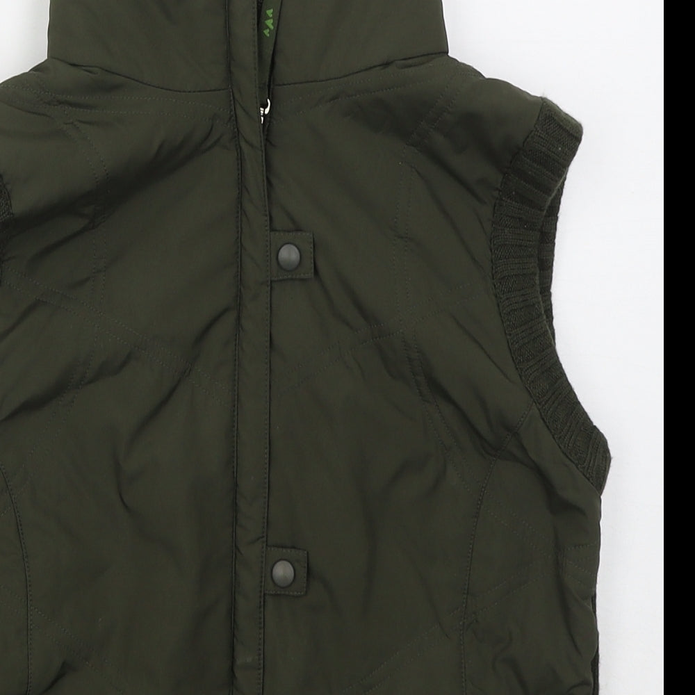 Marks and Spencer Womens Green   Gilet Coat Size S  Zip