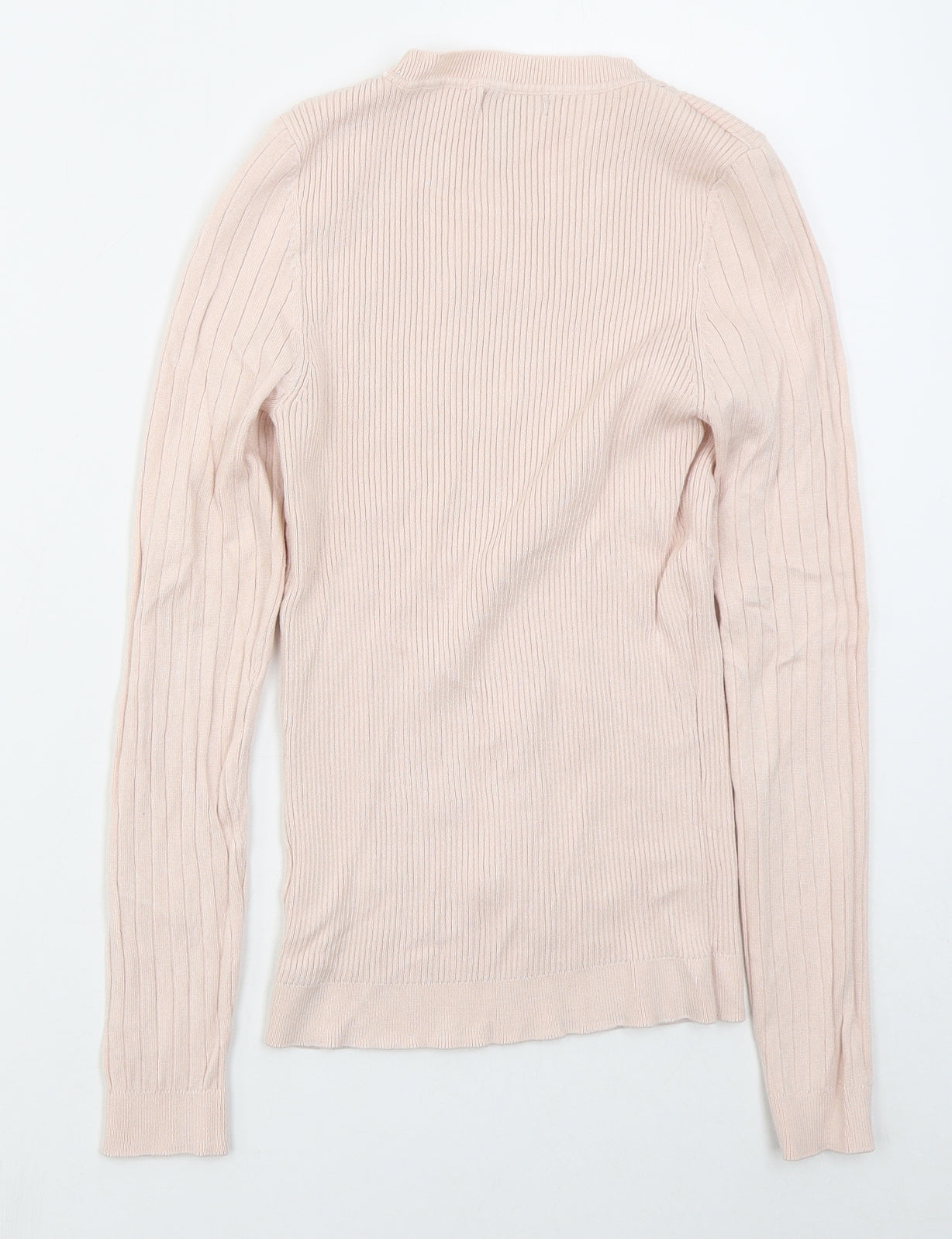 New Look Womens Pink Crew Neck  Viscose Pullover Jumper Size 12