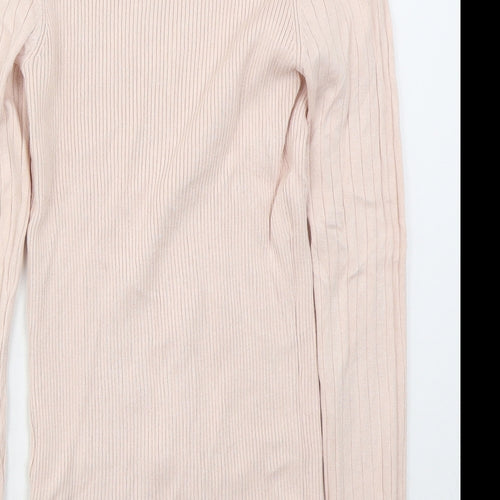 New Look Womens Pink Crew Neck  Viscose Pullover Jumper Size 12