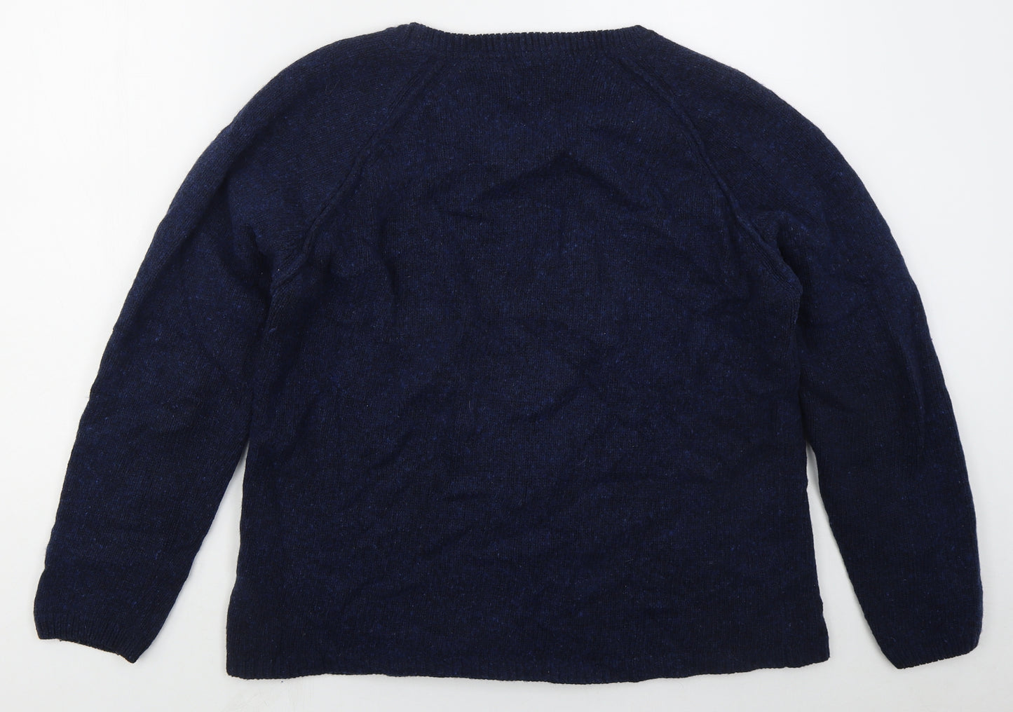 Nudie Jeans Co Womens Blue Round Neck  Wool Pullover Jumper Size L
