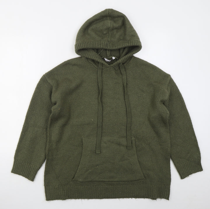 Pep&co Womens Green Acrylic Pullover Hoodie Size 12 Pullover