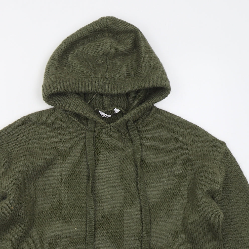 Pep&co Womens Green  Acrylic Pullover Hoodie Size 12  Pullover