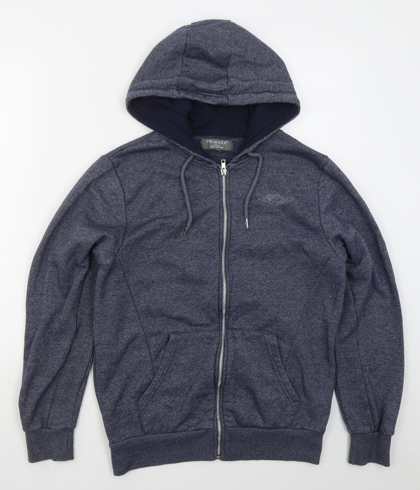 Primark Mens Blue  Cotton Full Zip Hoodie Size S   - Local Supply East Range