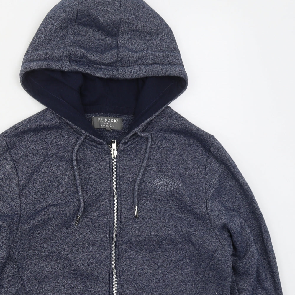 Primark Mens Blue  Cotton Full Zip Hoodie Size S   - Local Supply East Range