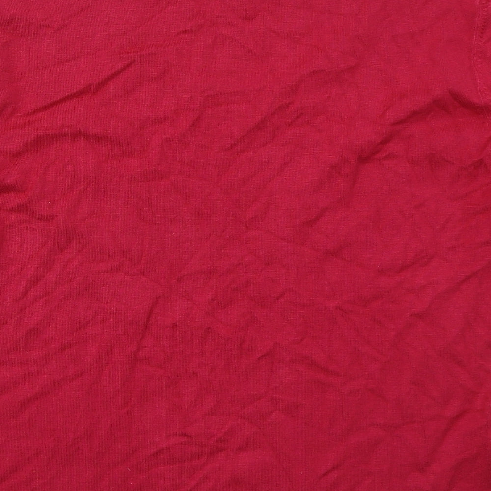 AMARANTO Womens Pink Round Neck  Viscose Pullover Jumper Size 18