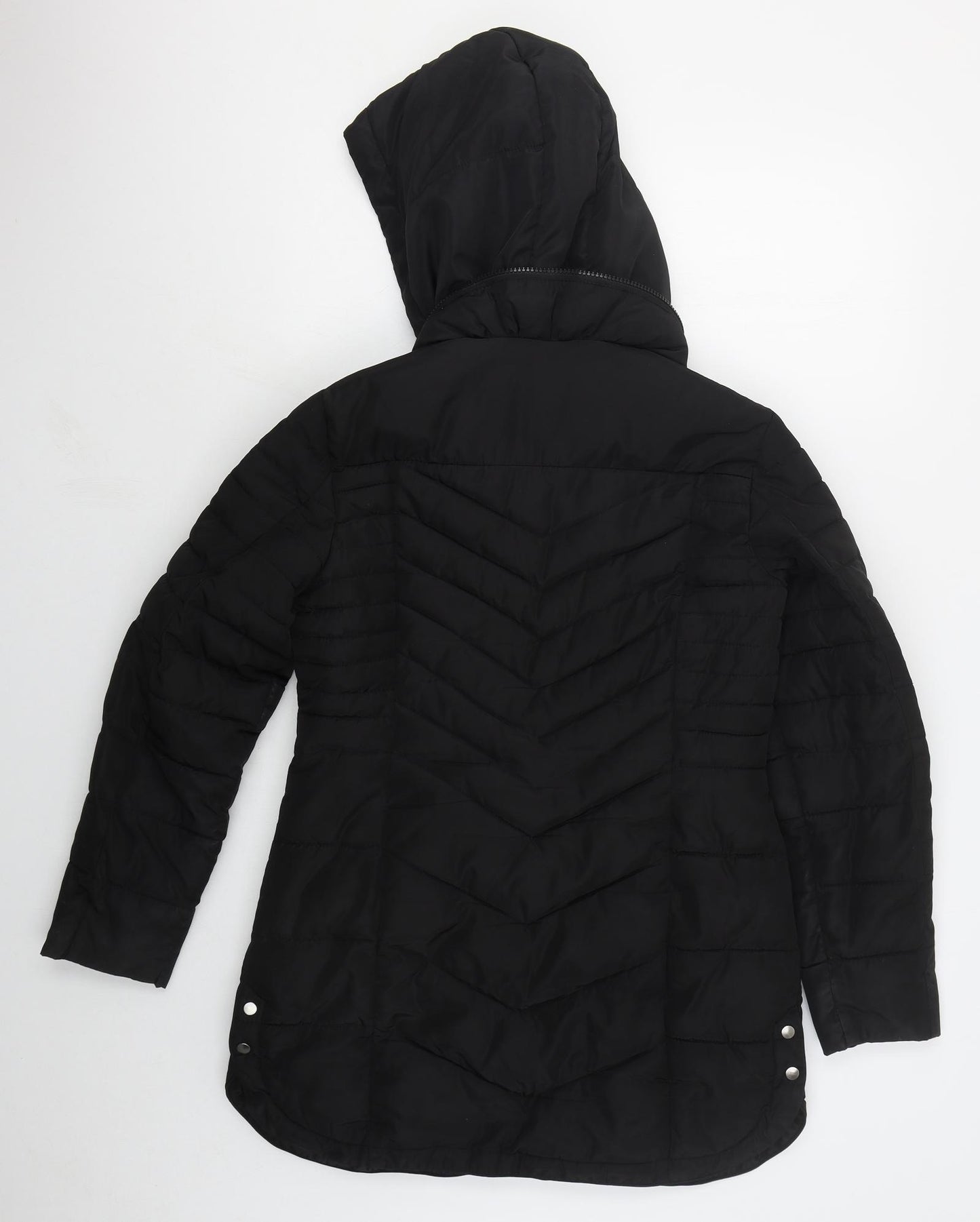 NEXT Womens Black   Quilted Coat Size 8  Zip