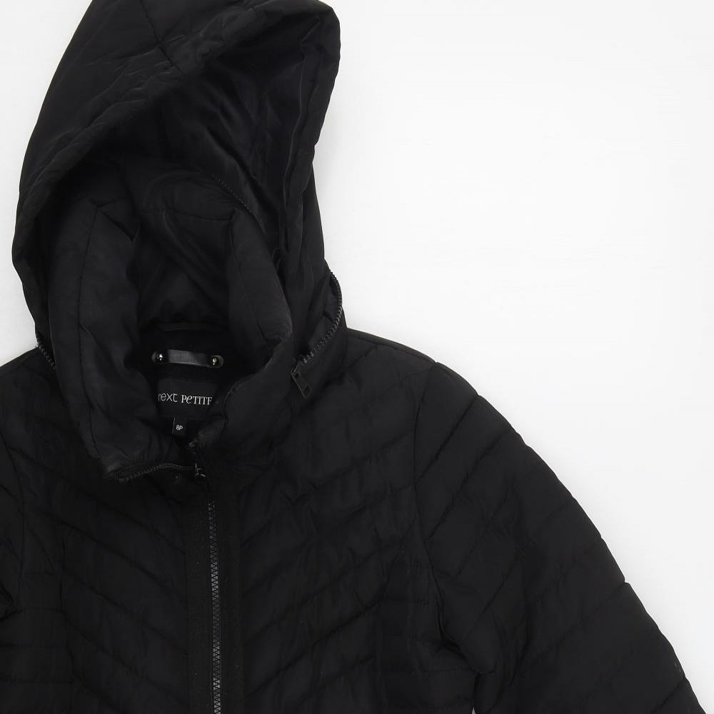 NEXT Womens Black   Quilted Coat Size 8  Zip