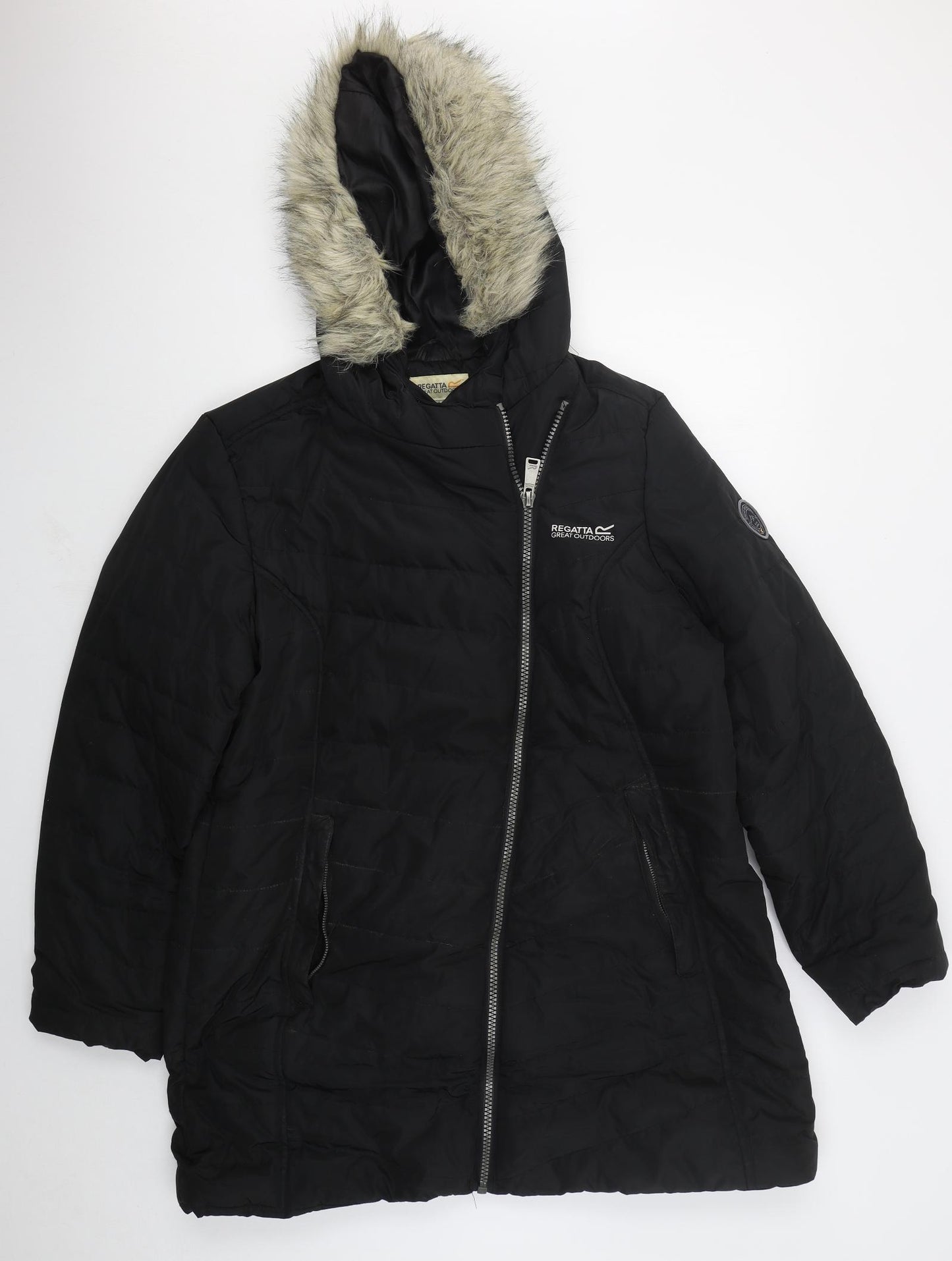 Regatta Womens Black   Quilted Coat Size 20  Zip