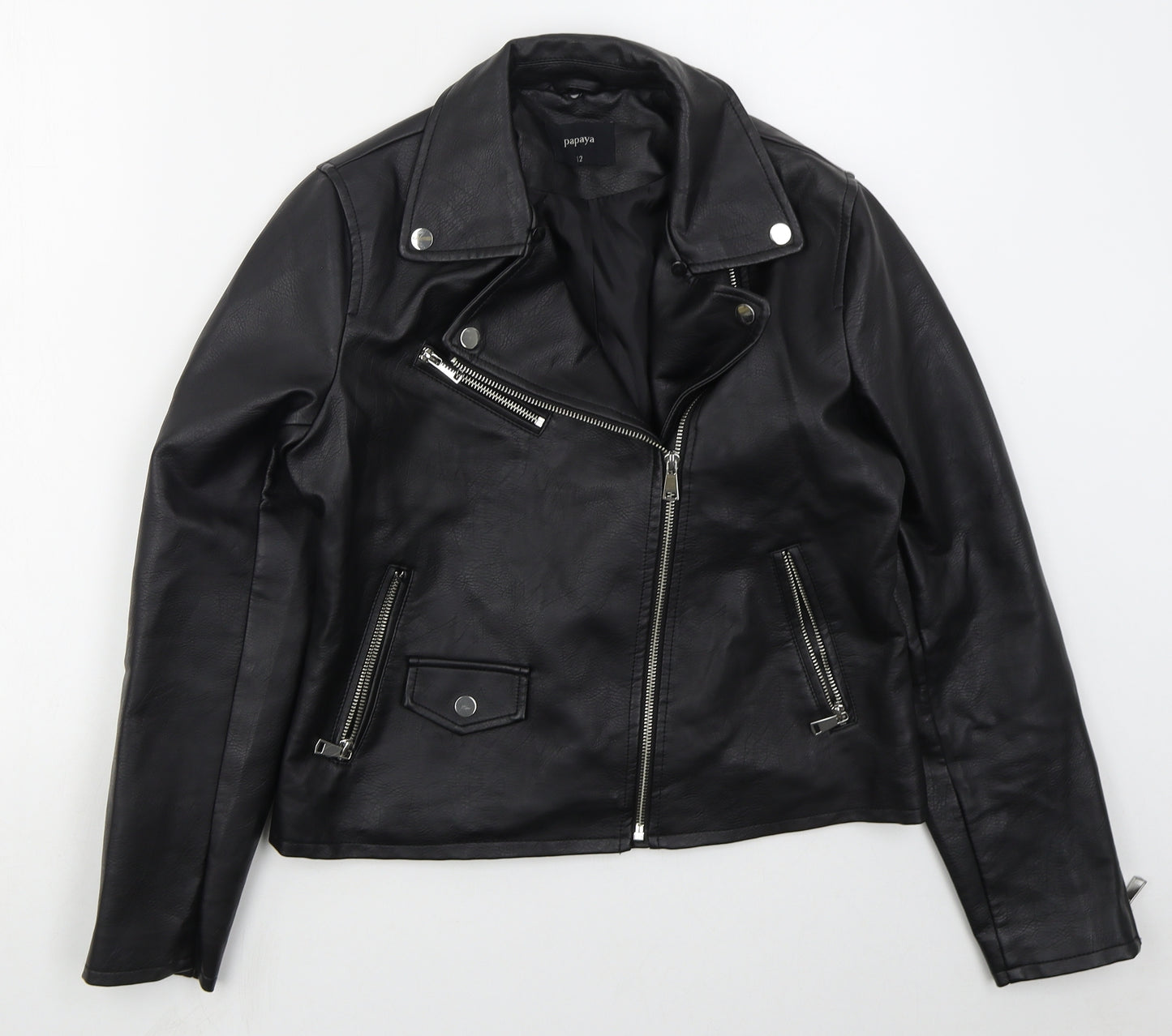 Papaya Womens Black   Jacket  Size 12  Zip