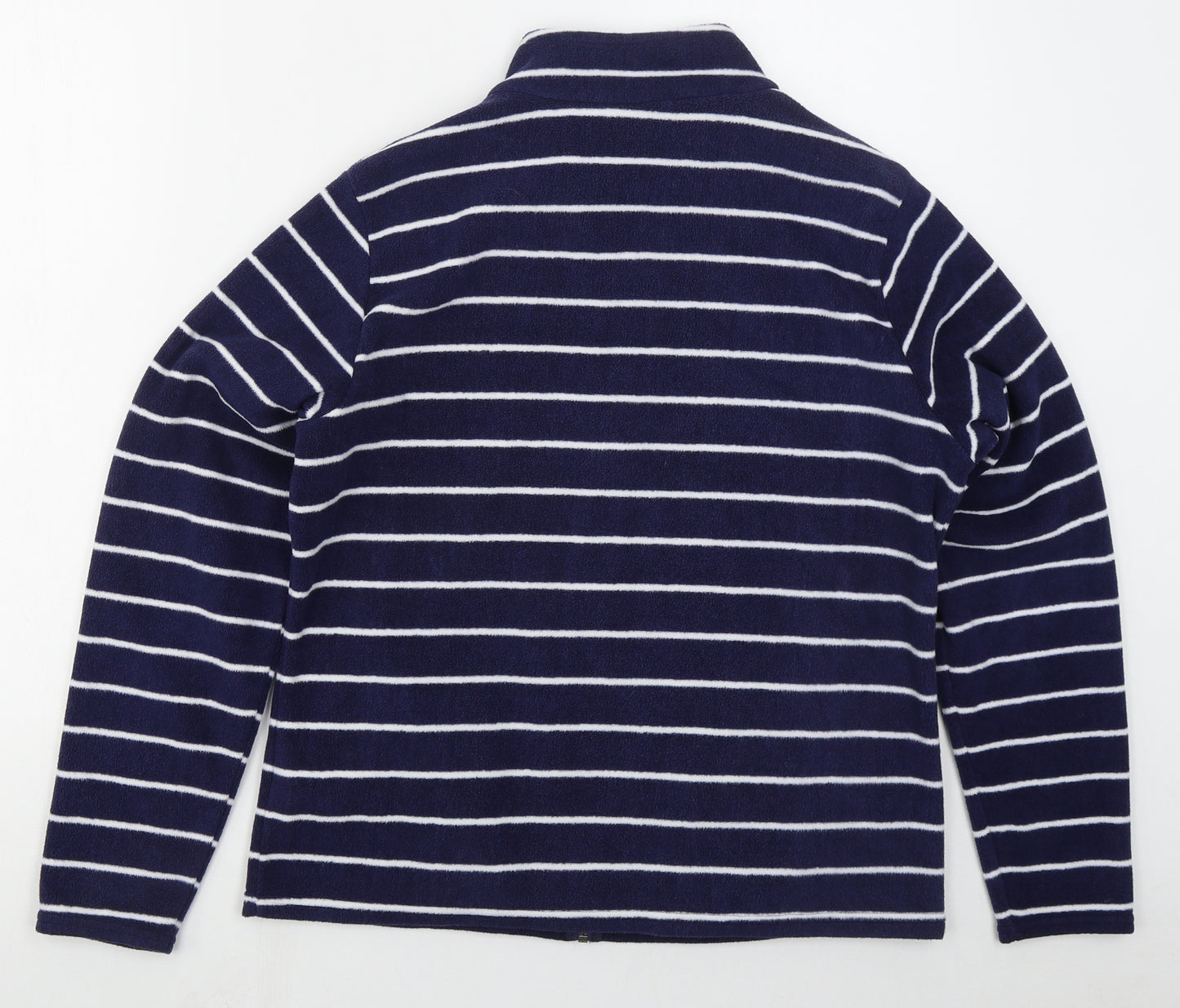 Marks and Spencer Womens Blue Striped  Jacket  Size 16  Zip