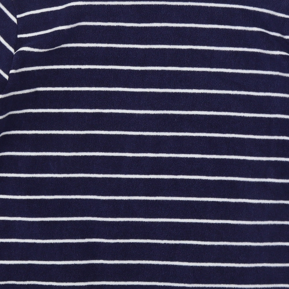 Marks and Spencer Womens Blue Striped  Jacket  Size 16  Zip