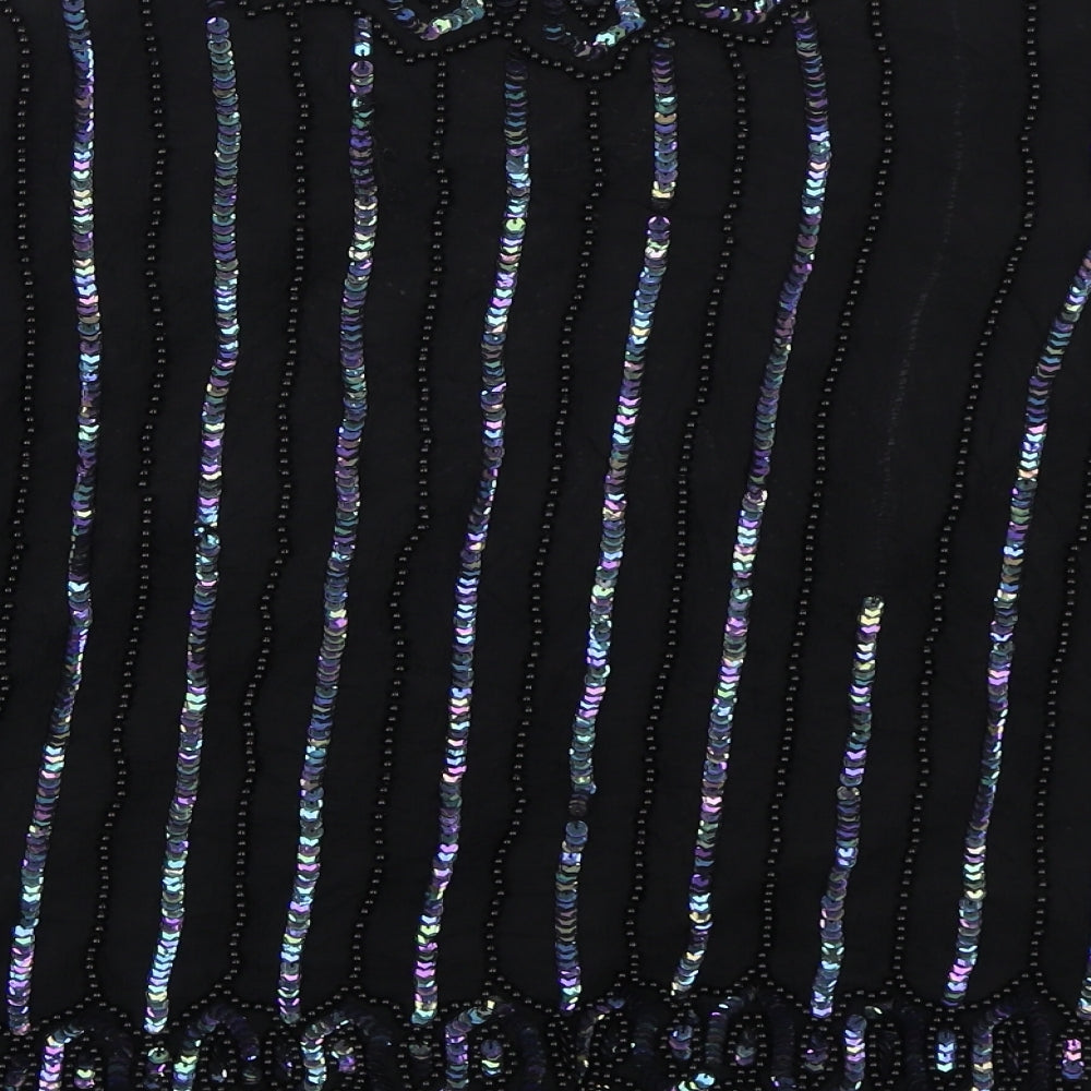 Kuku Womens Black   Jacket  Size L  Hook & Eye