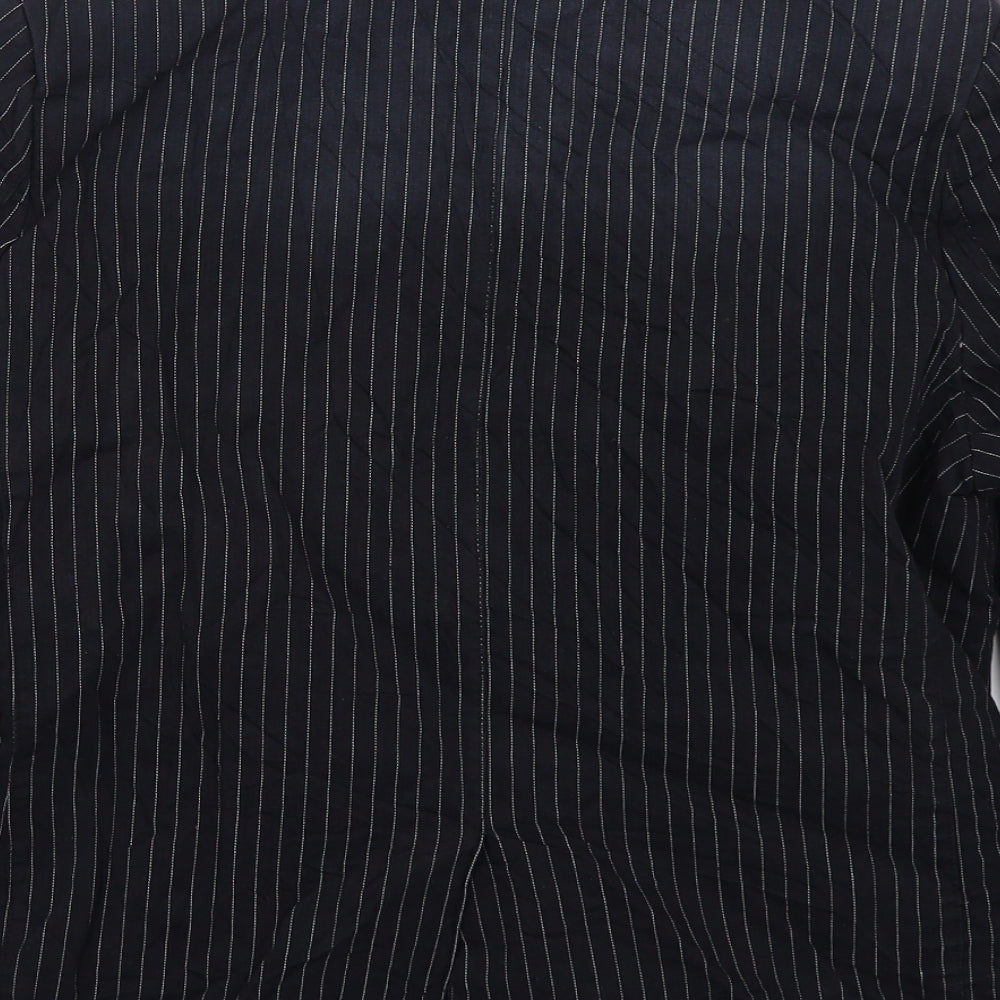 Rebel Boys Blue Striped  Jacket Blazer Size 13 Years  Button
