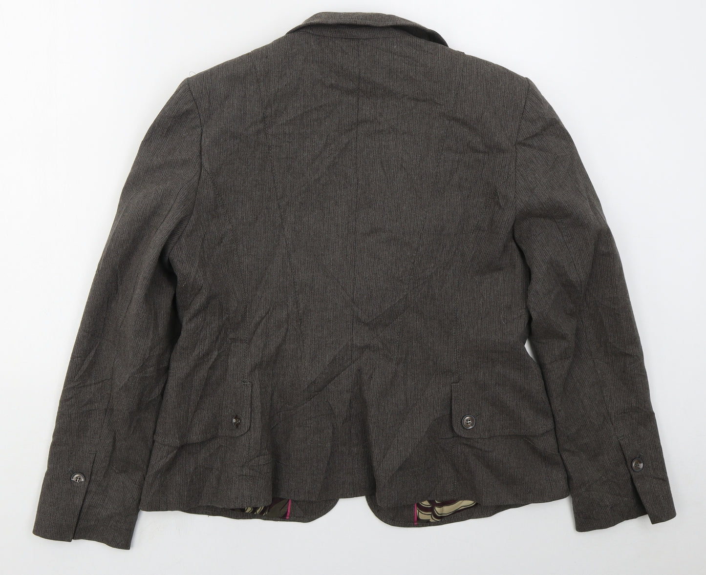 NEXT Womens Brown Herringbone  Jacket  Size 16  Button