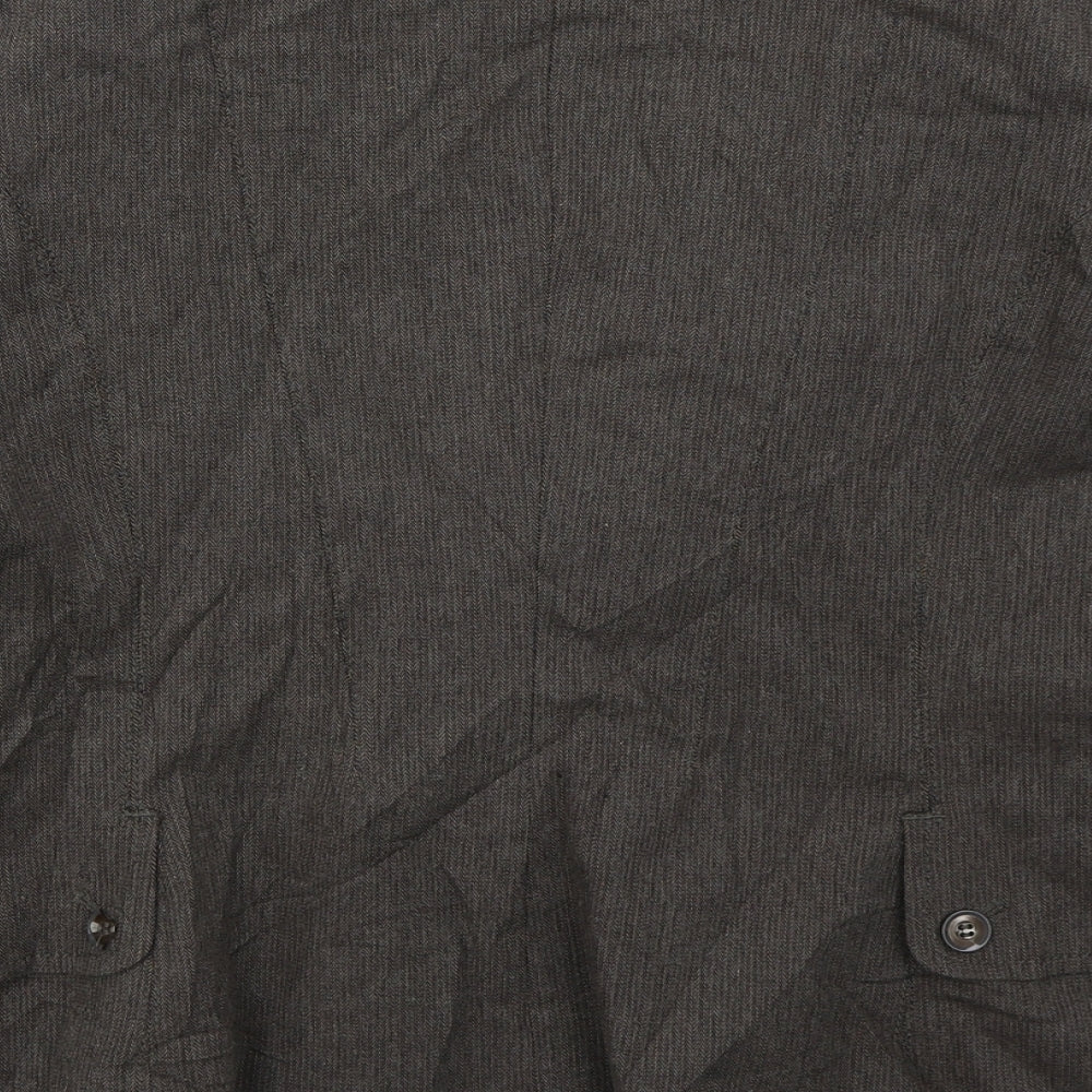 NEXT Womens Brown Herringbone  Jacket  Size 16  Button