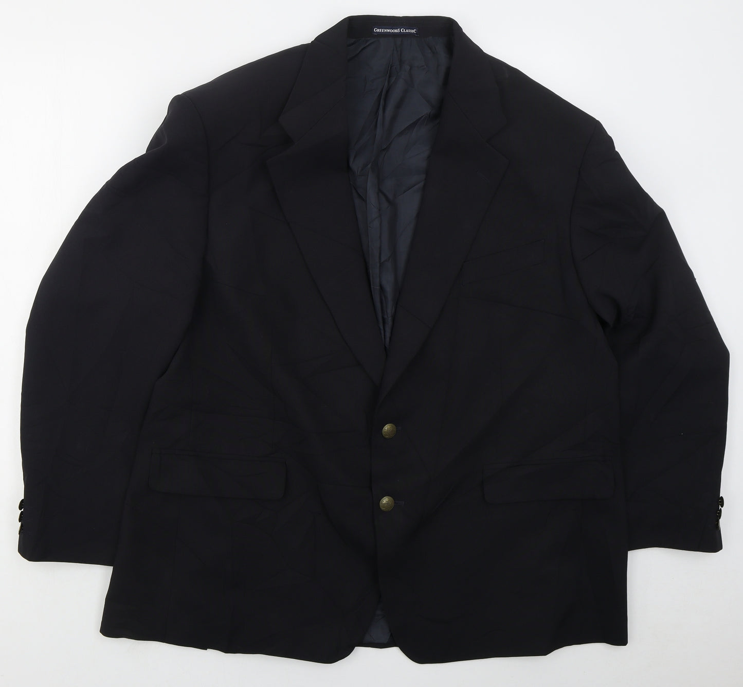Greenwoods Mens Blue  Polyester Jacket Suit Jacket Size 48