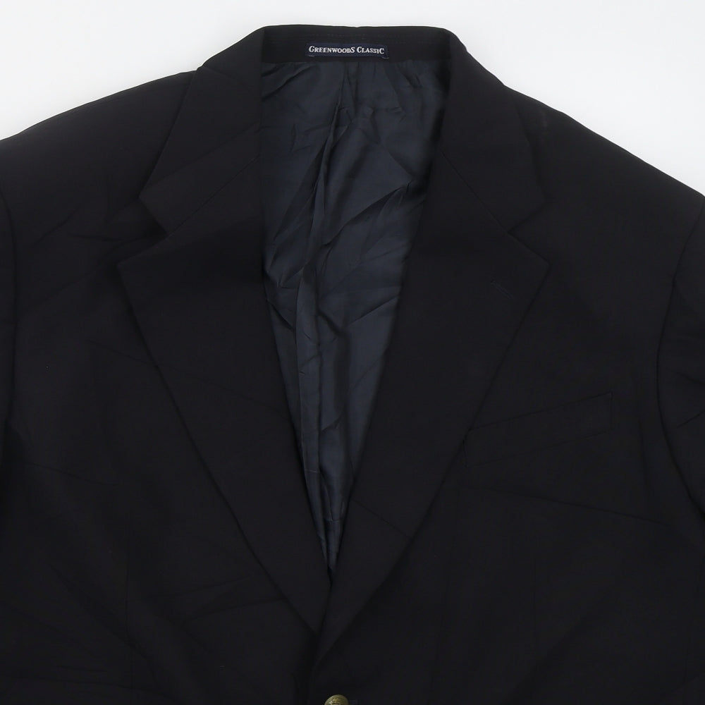 Greenwoods Mens Blue  Polyester Jacket Suit Jacket Size 48