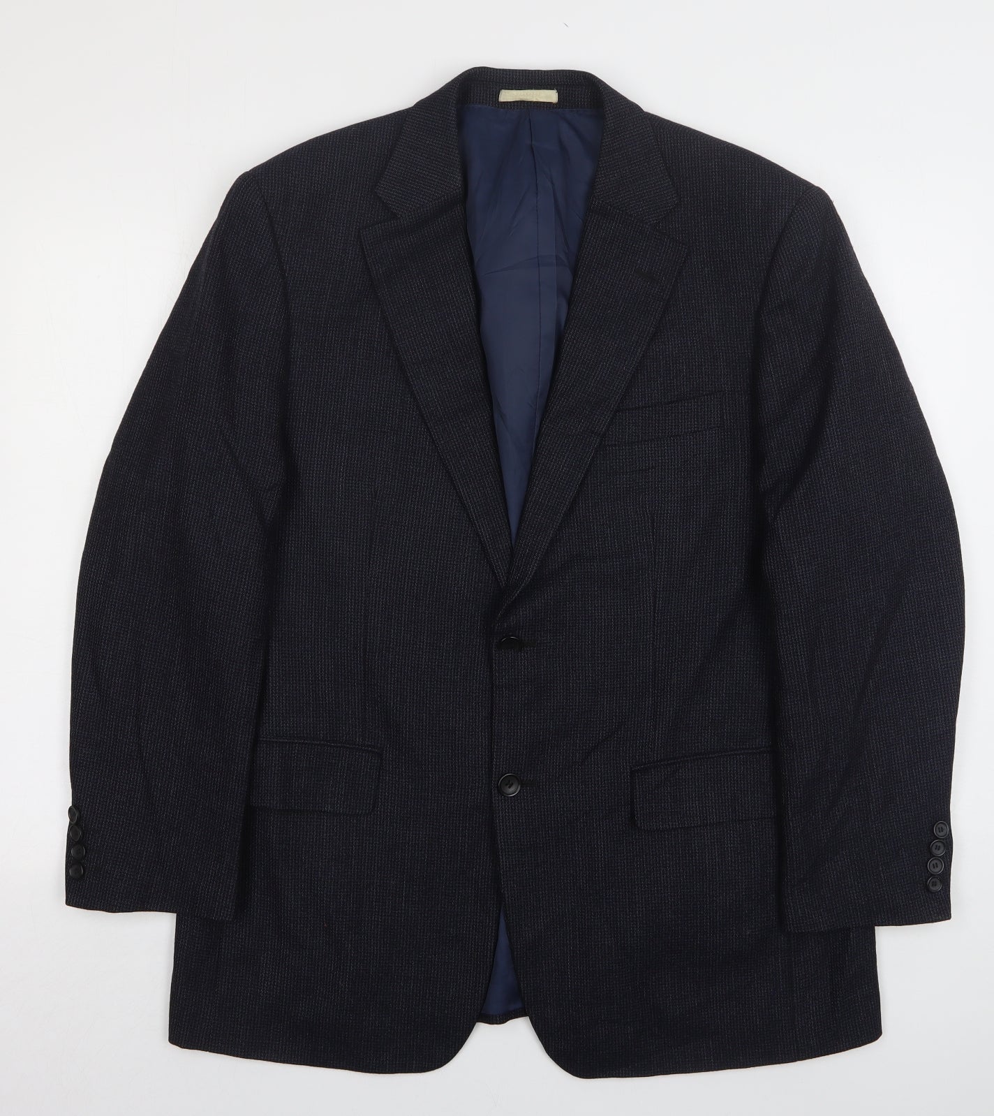 Greenwoods Mens Blue  Wool Jacket Suit Jacket Size 42