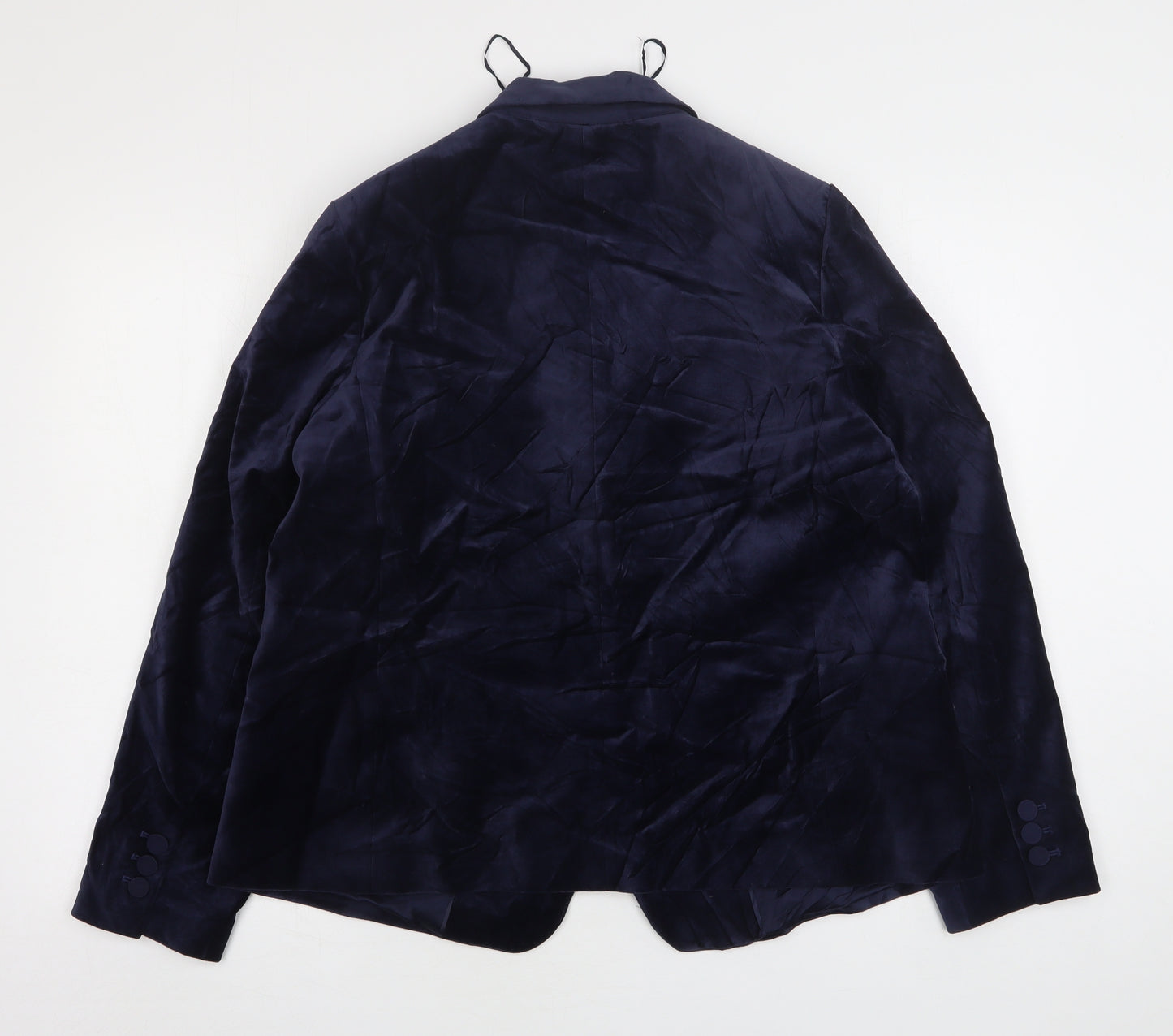 Marks and Spencer Womens Blue  Polyester Jacket Suit Jacket Size 16