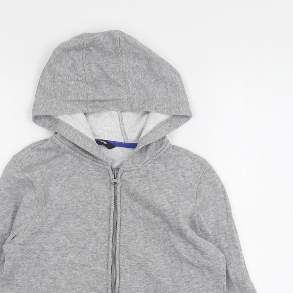 George Boys Grey  Cotton Full Zip Hoodie Size 10-11 Years