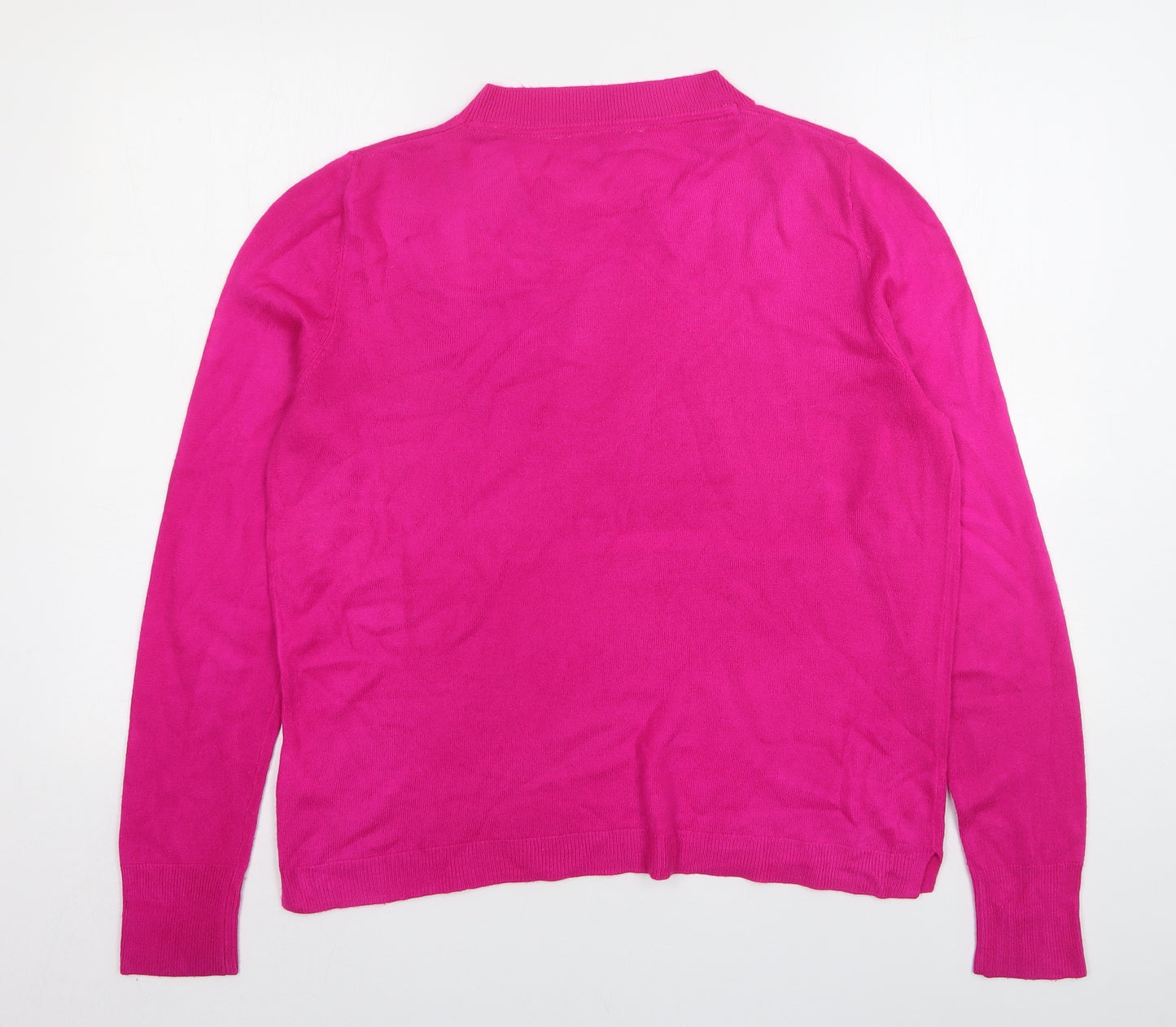 Principles  Womens Pink Round Neck  Acrylic Pullover Jumper Size 16