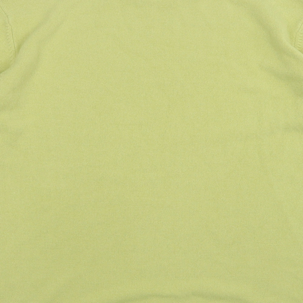 Bonmarche Womens Green High Neck  Acrylic Pullover Jumper Size L