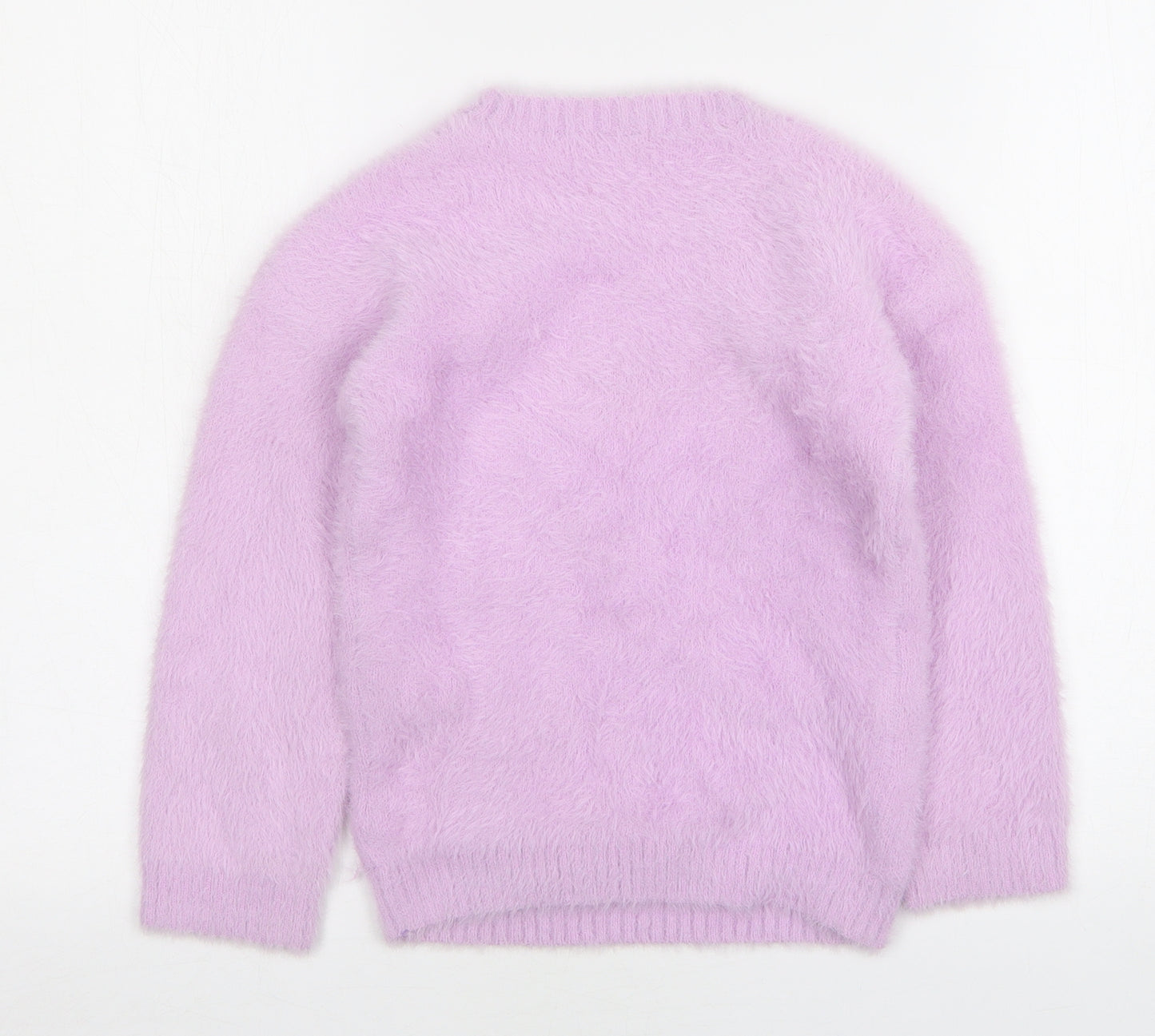 Frozen  Girls Pink Round Neck  Polyamide Pullover Jumper Size 8 Years