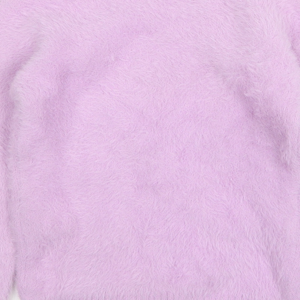 Frozen  Girls Pink Round Neck  Polyamide Pullover Jumper Size 8 Years