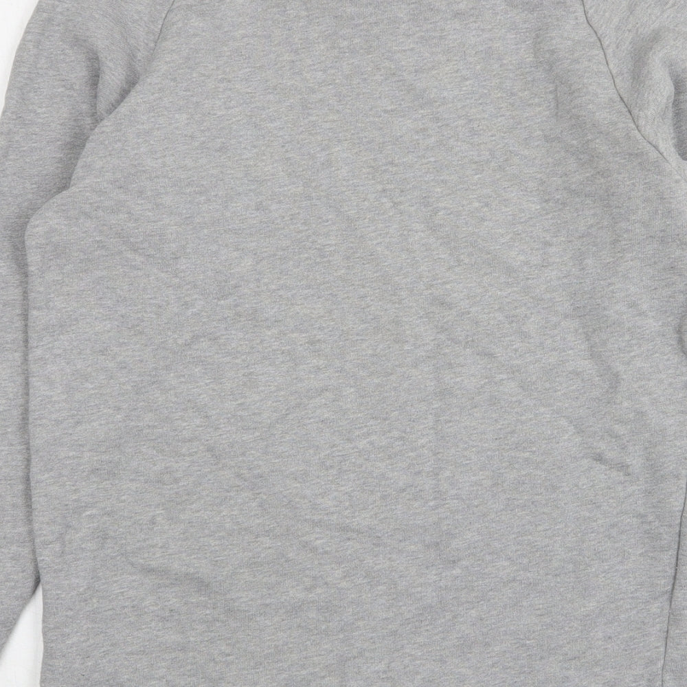 adidas Mens Grey  Cotton Pullover Sweatshirt Size XS
