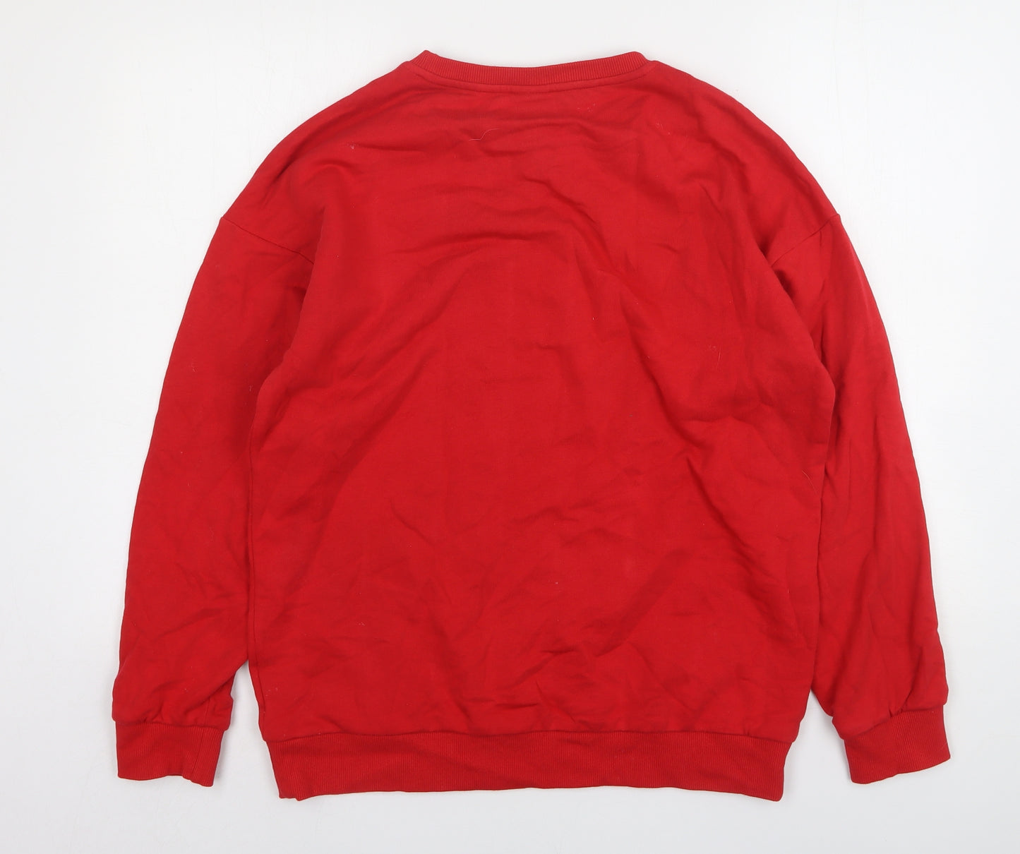 TU Mens Red Round Neck  Cotton Pullover Jumper Size M   - Disney Christmas