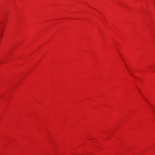 TU Mens Red Round Neck  Cotton Pullover Jumper Size M   - Disney Christmas