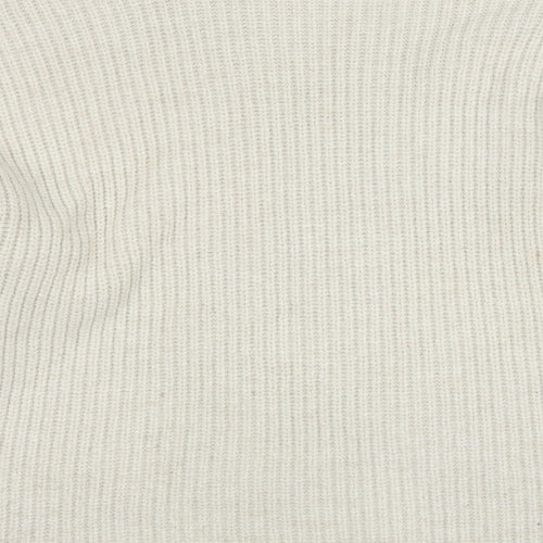 George Womens Beige High Neck  Acrylic Pullover Jumper Size M