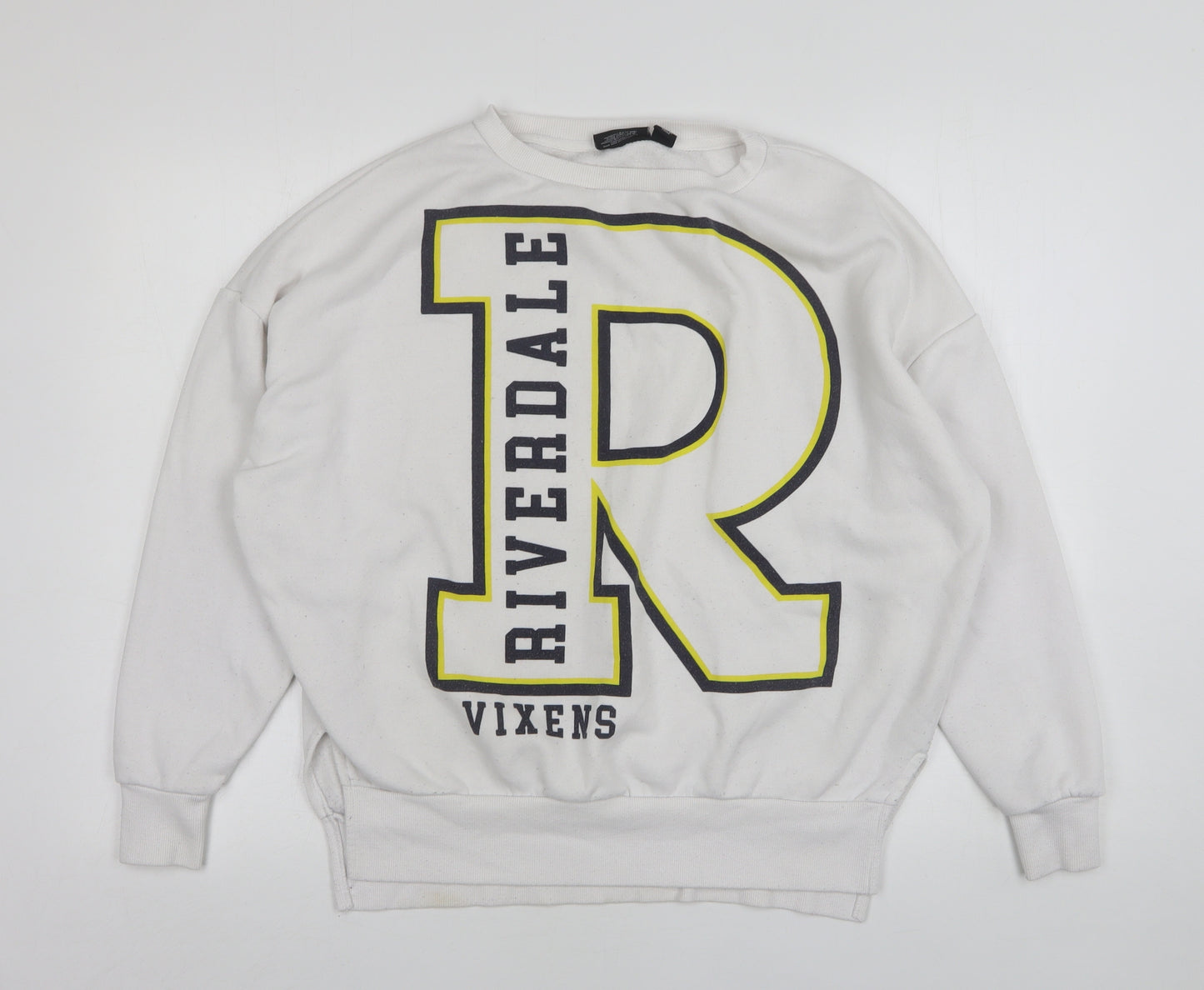 Primark Womens White  Polyester Pullover Sweatshirt Size 10   - Riverdale