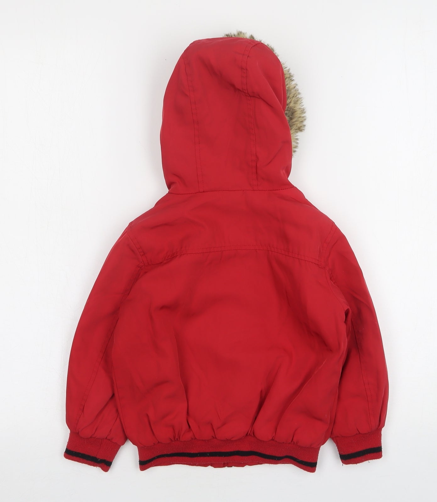 George Boys Red   Parka Coat Size 2-3 Years