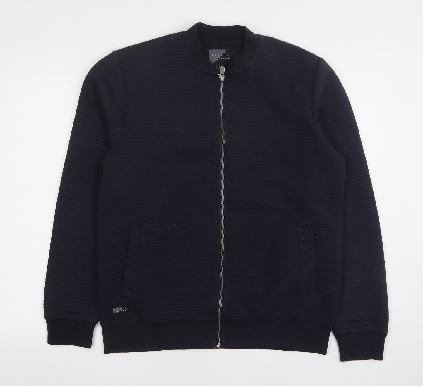 Broken Standards  Mens Blue  Polyester Full Zip Sweatshirt Size M