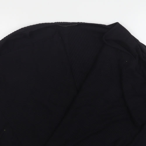 George Womens Black V-Neck  Acrylic Cardigan Jumper Size 14