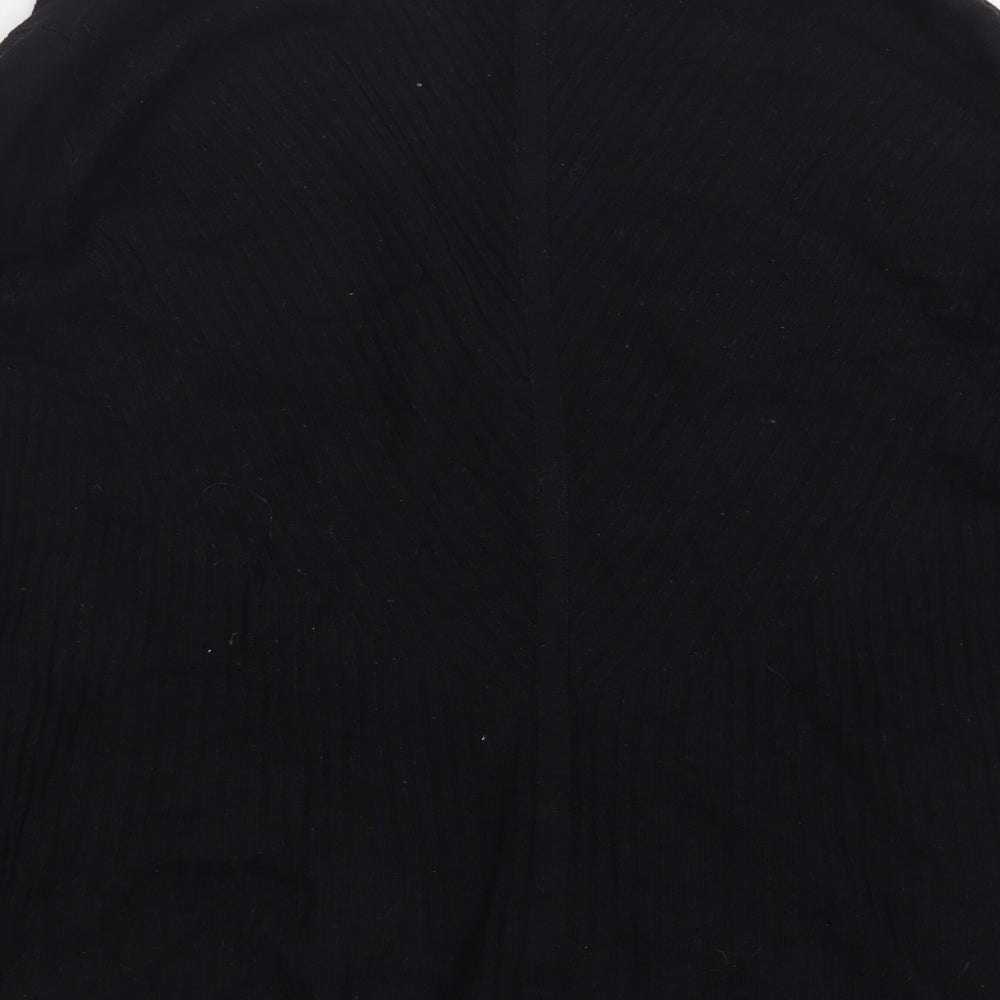 George Womens Black V-Neck  Acrylic Cardigan Jumper Size 14
