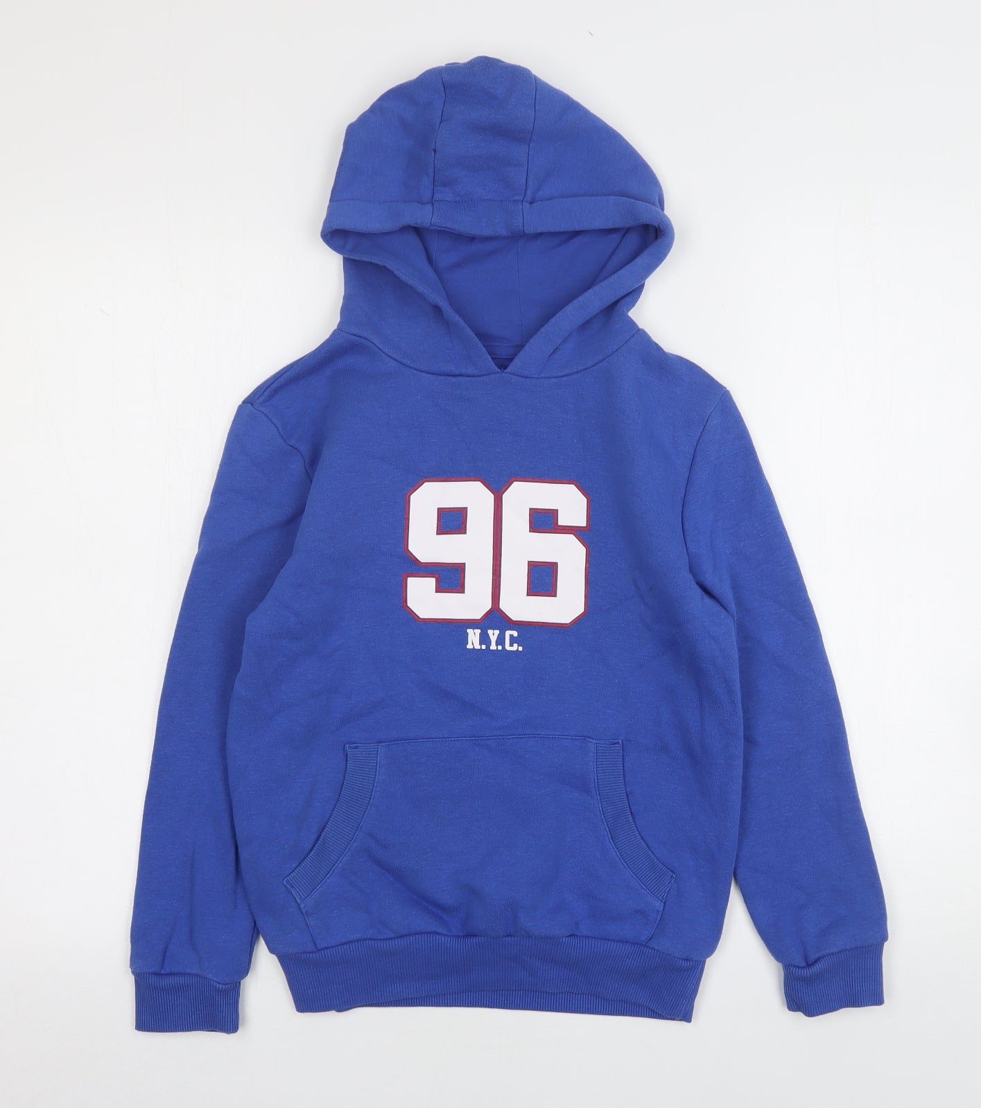 Primark Boys Blue  Cotton Pullover Hoodie Size 9-10 Years