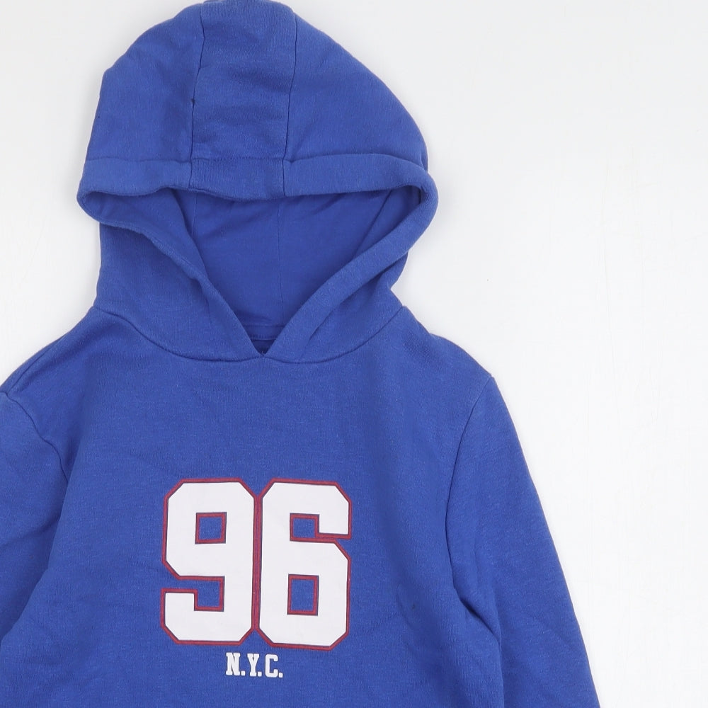 Primark Boys Blue  Cotton Pullover Hoodie Size 9-10 Years