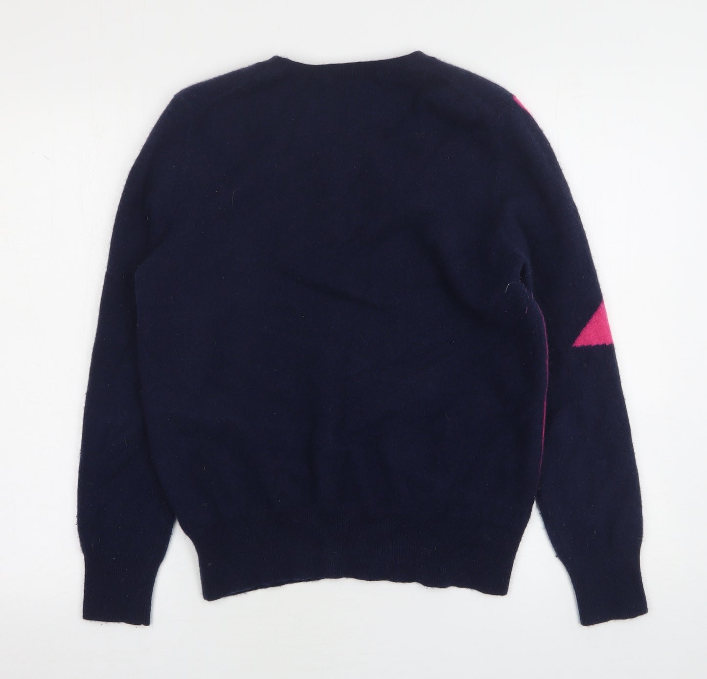 Autograph Womens Blue Round Neck  Cashmere Pullover Jumper Size 14