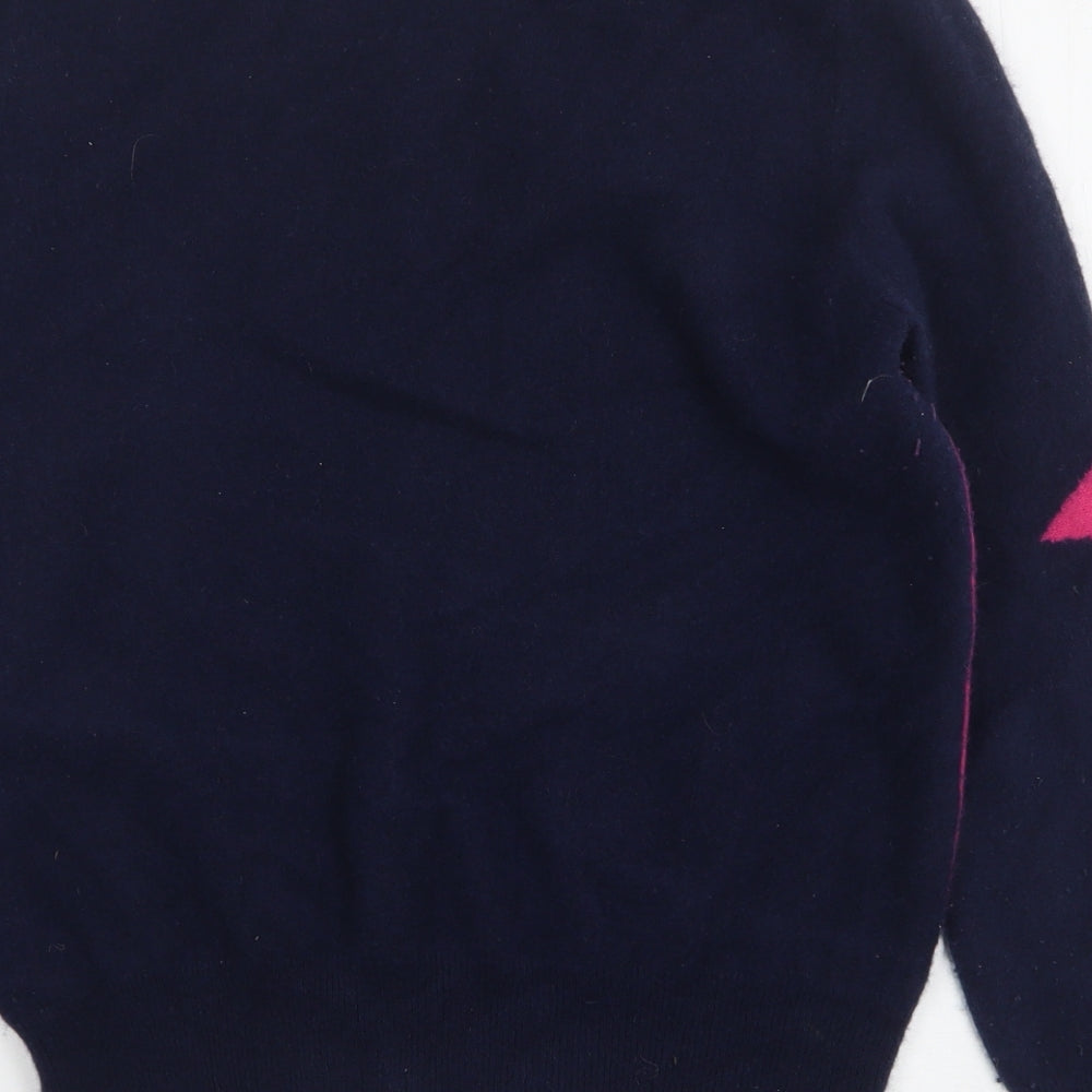 Autograph Womens Blue Round Neck  Cashmere Pullover Jumper Size 14