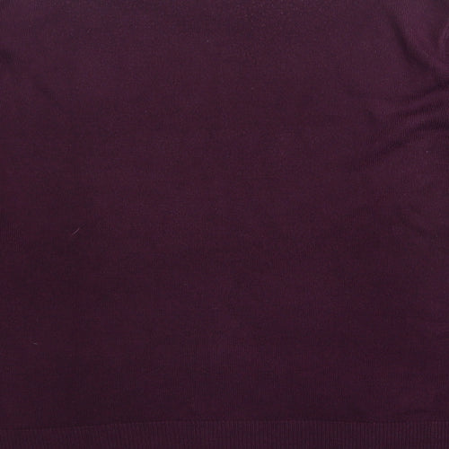 Papaya Womens Purple High Neck  Acrylic Pullover Jumper Size 18