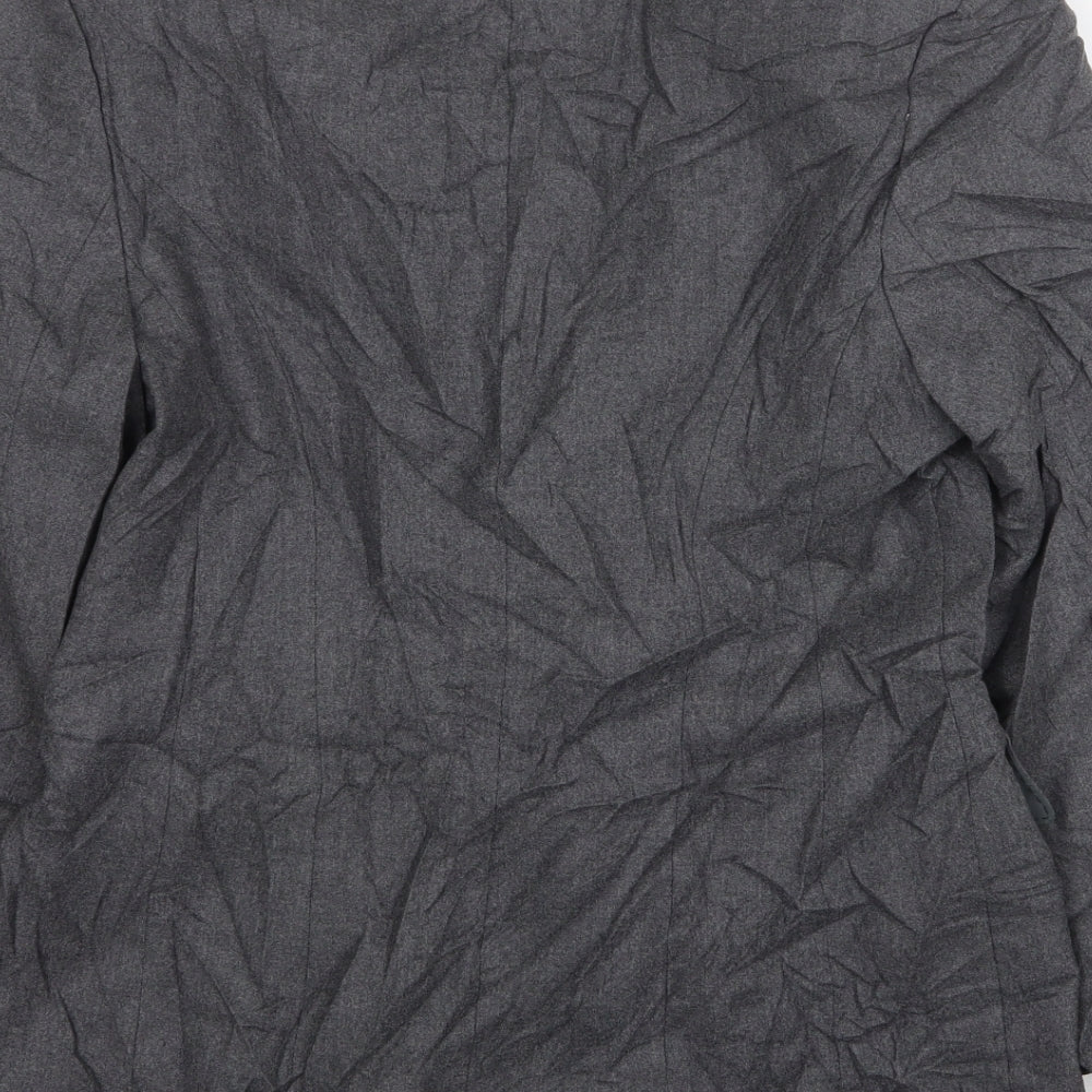 Press & bastyan Womens Grey  Wool Jacket Suit Jacket Size 14