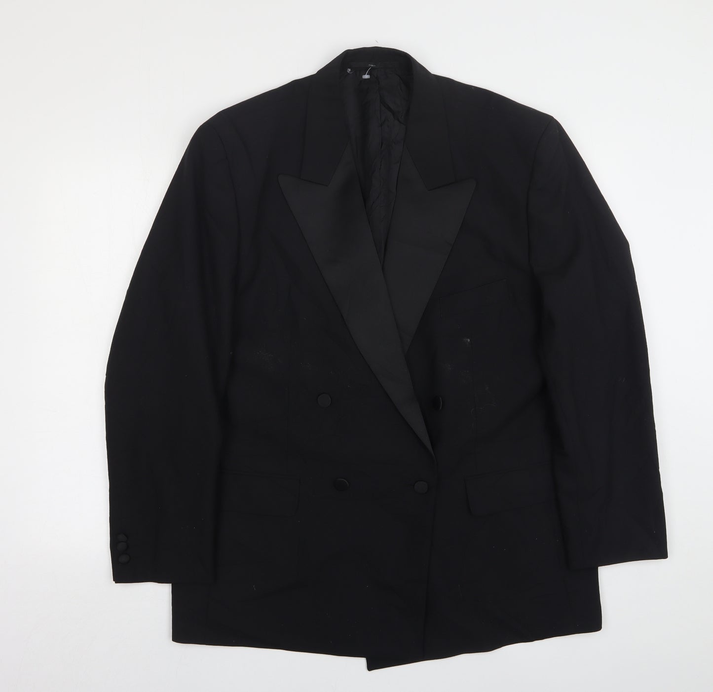 Mr Harry Mens Black  Wool Jacket Suit Jacket Size 46