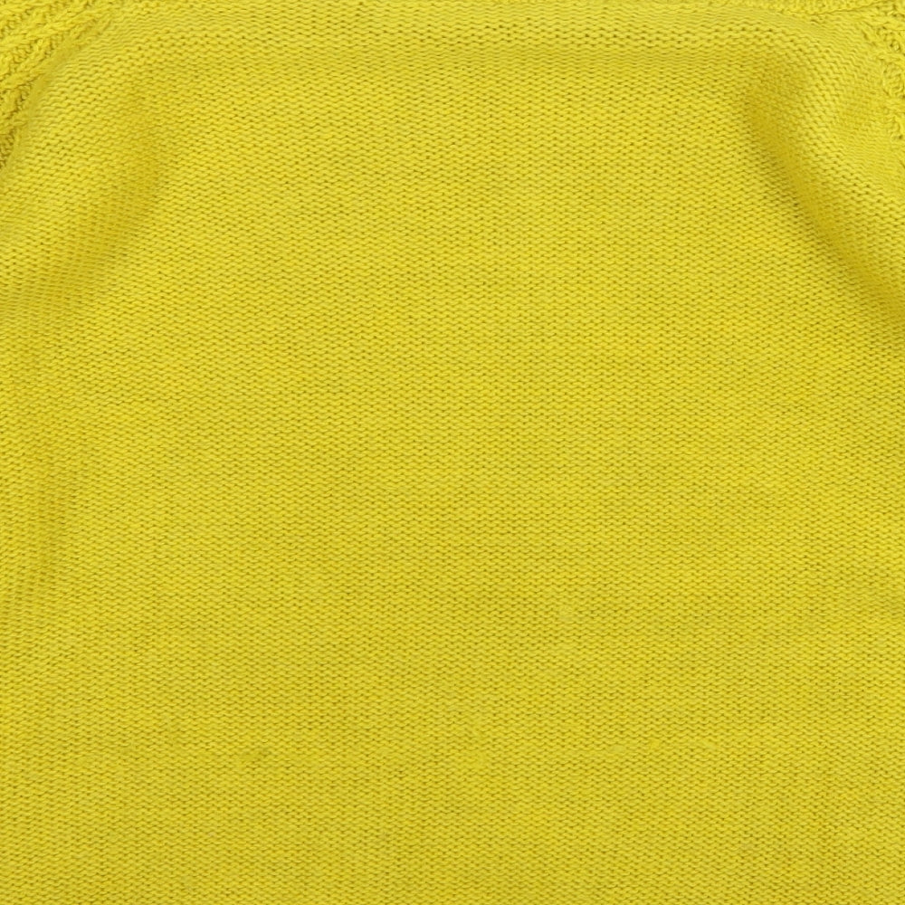 Papaya Womens Green Round Neck  Acrylic Pullover Jumper Size L