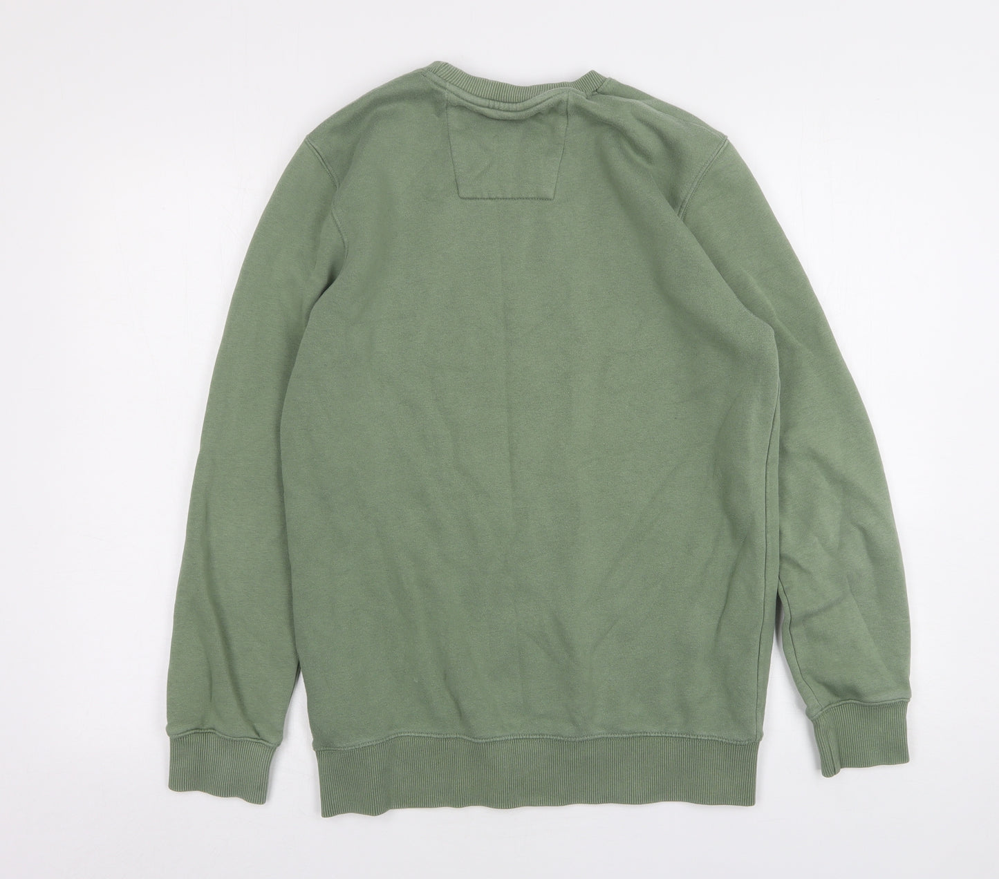 F&F Mens Green  Cotton Pullover Sweatshirt Size S